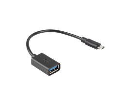 ADAPTER USB MICRO(M) 2.0->USB-A(F) 0.15M OTG CZARNY LANBERG