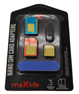 Maxlife adaptery do karty Nano SIM