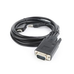 Adapter HDMI do VGA na kablu 3m +mini Jack Gembird