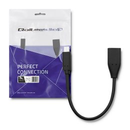 Kabel USB 3.1 typ C męski | USB 3.0 A żeński 0.2m