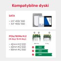 Unitek Mostek dyski SATA 2,5/3,5" i M.2 PCIe/NVMe