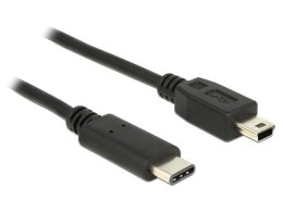 KABEL USB-C(M)->USB MINI(M) 2.0 1M CZARNY DELOCK