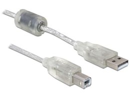 KABEL USB-A(M)->USB-B(M) 2.0 3M PRZEZROCZYSTY FERRYT DELOCK