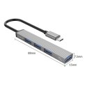 Orico Hub USB-C 4 porty USB-A 3.1 Gen1 5 Gbps alu
