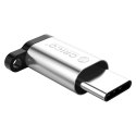 Orico Adapter microUSB na USB-C z zawieszką szary