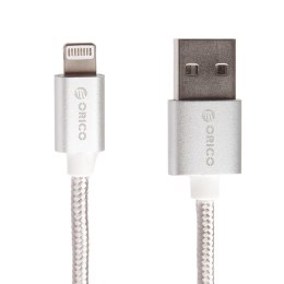 Orico Przewód USB - Lightning oplot, szary 2,4A