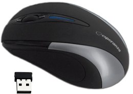 Mysz Bezprzewodowa 2.4Ghz szara nadajnik NANO USB