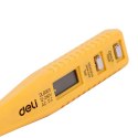 Próbnik napięcia Deli Tools EDL8003, elektroniczny, 12-250V (żółty)