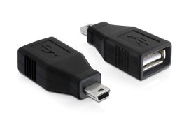 ADAPTER USB-A(F) 2.0->USB MINI(M) CZARNY DELOCK