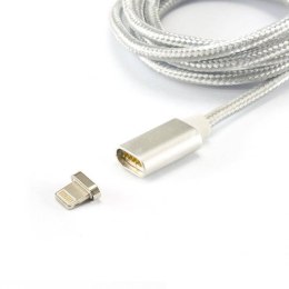 SBOX Kabel magnetyczny USB Lightning 1m srebrny