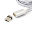SBOX Kabel magnetyczny USB USB-C 1m srebrny