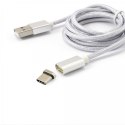 SBOX Kabel magnetyczny USB USB-C 1m srebrny