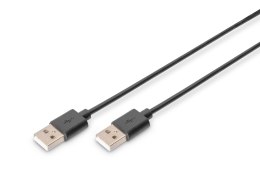 Kabel Assmann USB 2.0 męsko męski 1,8m czarny