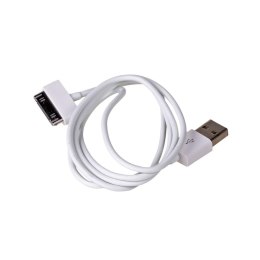 Akyga kabel USB AK-USB-08 USB A (m) / Apple 30 pin (m) ver. 2.0 1.0m biały