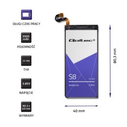 Qoltec Bateria do Samsung S8 | 3000mAh