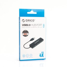 Orico Hub USB-A 4 porty USB 2.0 czarny