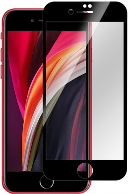 eSTUFF Szkło hartowane iPhone SE 2022/2020 z czarną ramką